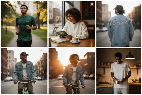 People doing every day things while wearing Georgia Boi Apparel 